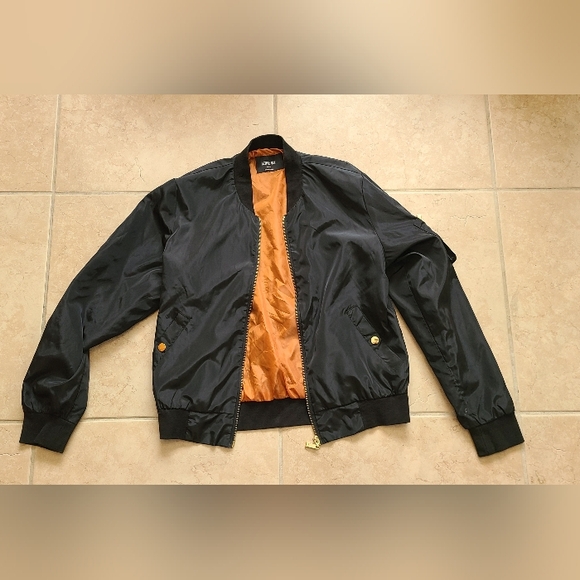 Active USA Bomber Jacket, Black, Small - Picture 2 of 7